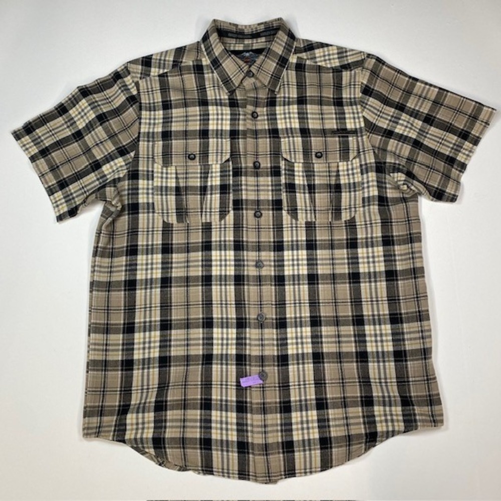 Harley Davidson Mens Medium Plaid Short Sleeve Button Up Shirt 2012